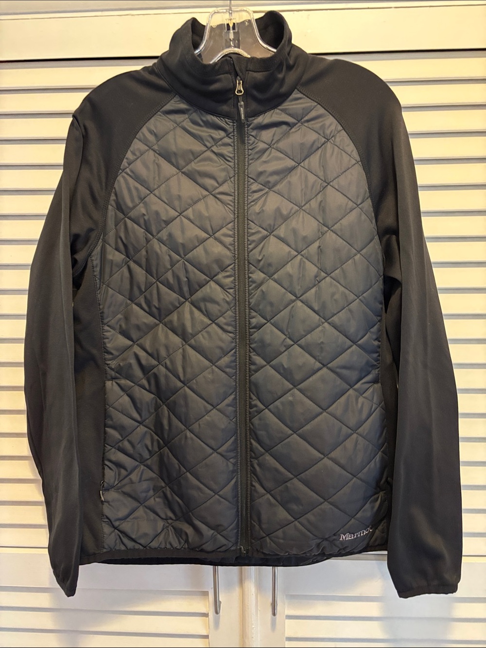 Marmot Black Quilted Front Utility Jacket